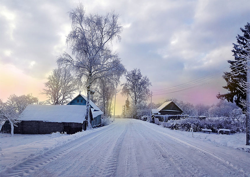 Зима в деревне (10 фото)